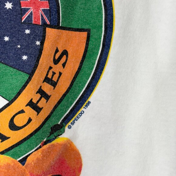 Vintage 90s Speedo Size XL No Pain No Peaches Single Stitch T Shirt - Picture 7 of 8